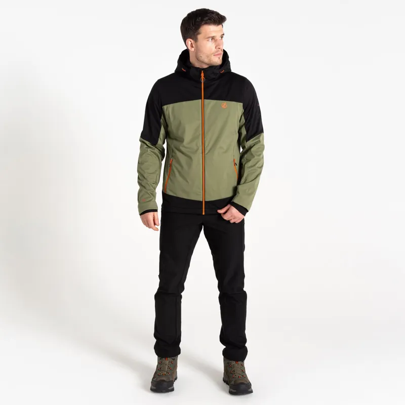 Dare2b Men's Mountaineer Softshell Jacket in Olivine Green/Black-5