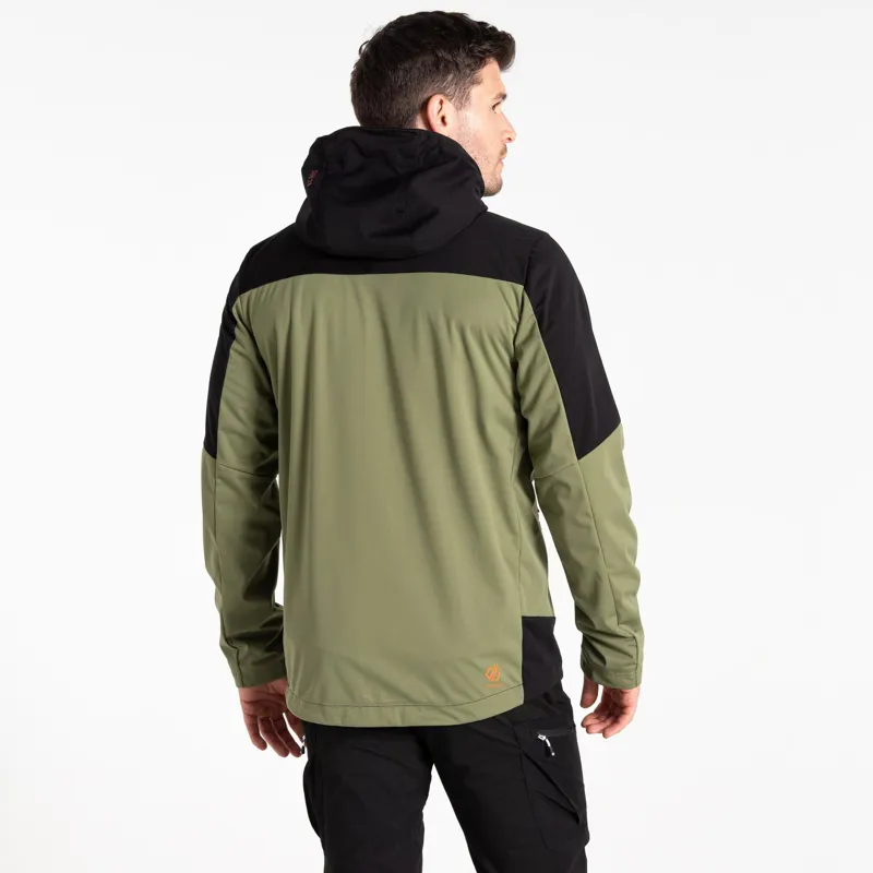 Dare2b Men's Mountaineer Softshell Jacket in Olivine Green/Black-4