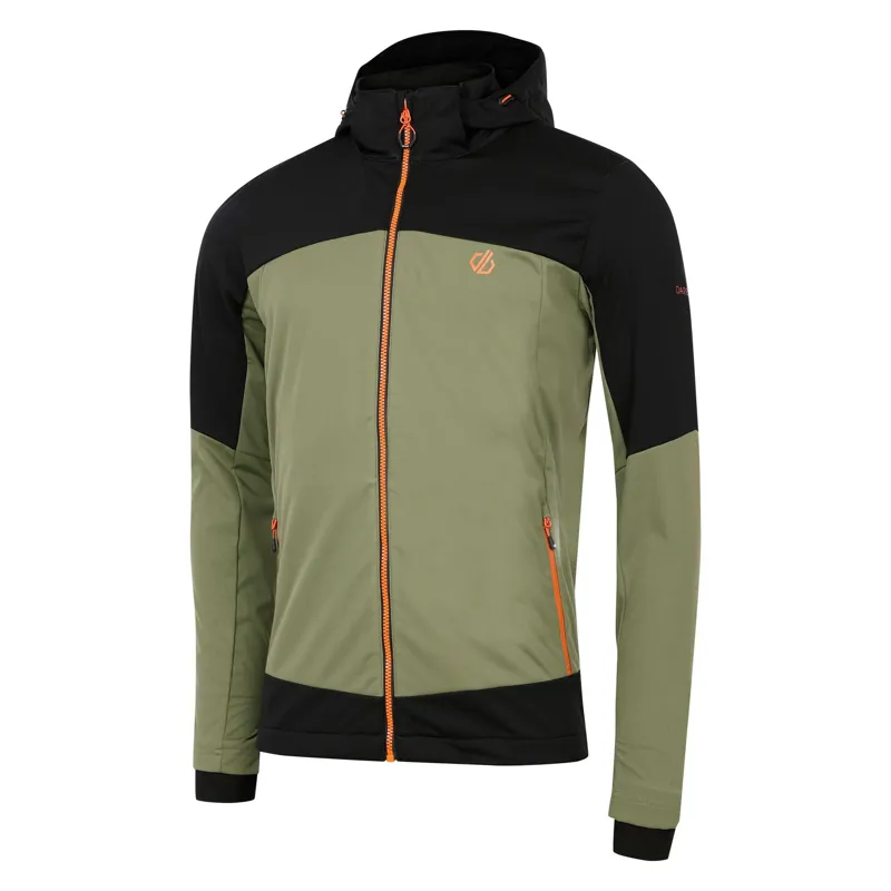 Dare2b Men's Mountaineer Softshell Jacket in Olivine Green/Black-2