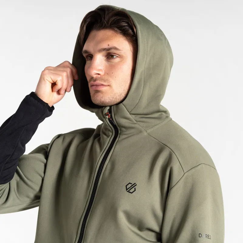 Dare2b Men's Camber Core Stretch Midlayer in Olivine Green-5