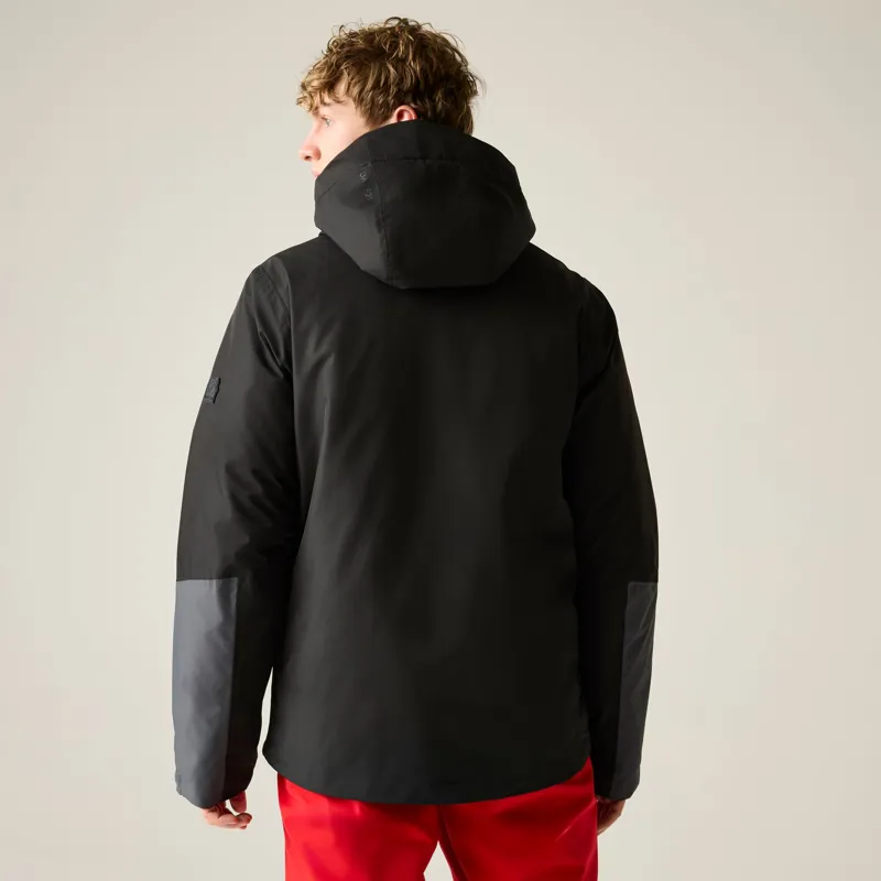 Dare2b Men's Precision II Jacket in Black/Ebony/Danger Red-4