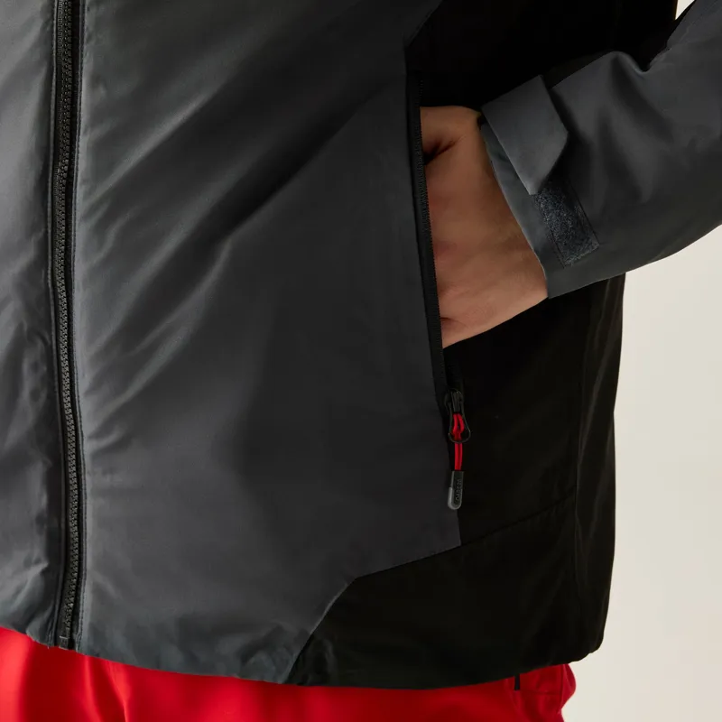 Dare2b Men's Precision II Jacket in Black/Ebony/Danger Red-7