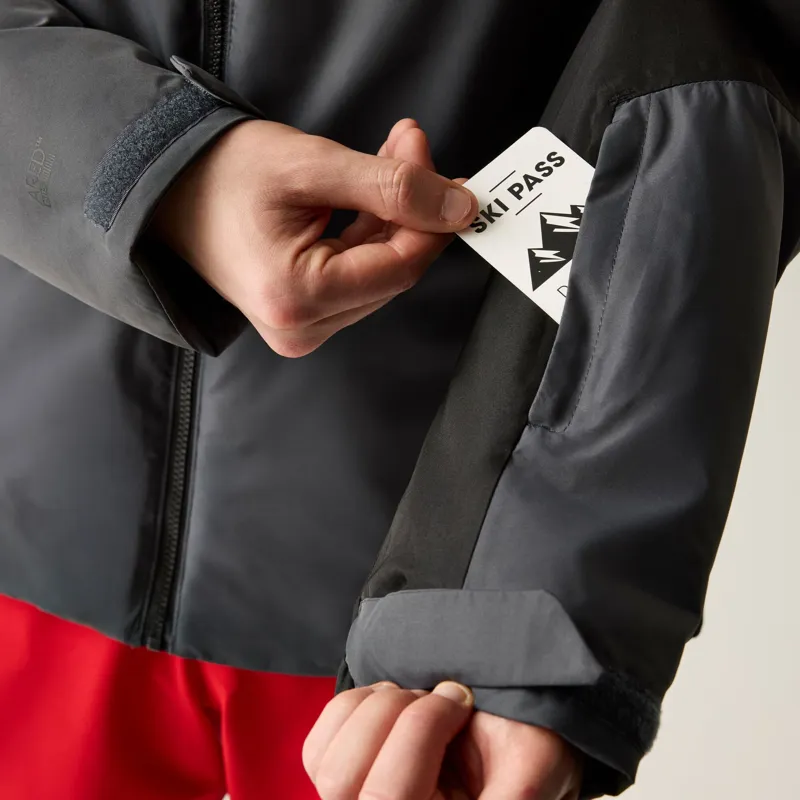 Dare2b Men's Precision II Jacket in Black/Ebony/Danger Red-8