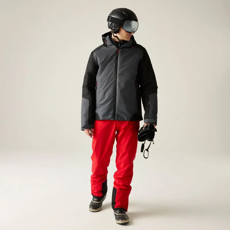 Dare2b Men's Precision II Jacket in Black/Ebony/Danger Red-11