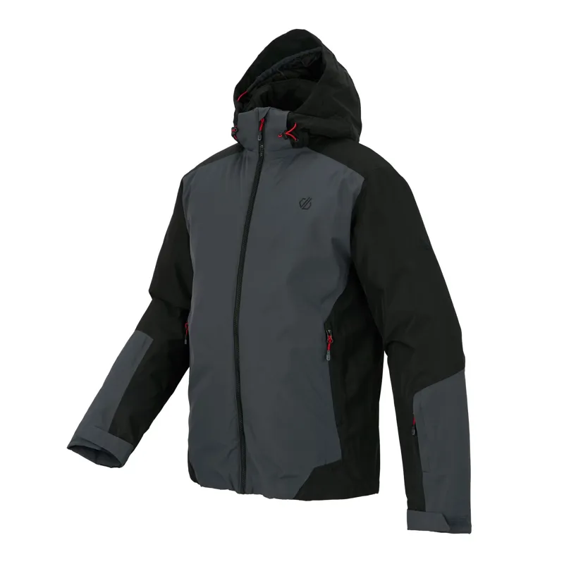Dare2b Men's Precision II Jacket in Black/Ebony/Danger Red-1