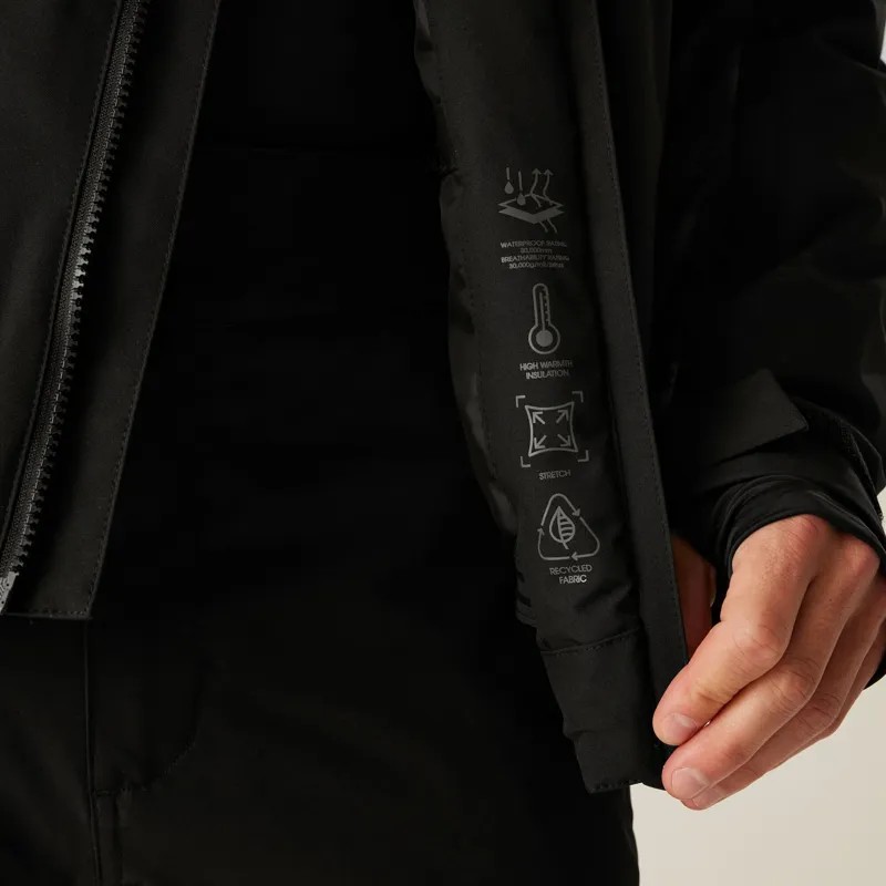 Dare2b Men's Baseplate III Ski Jacket in Black/Iron-6