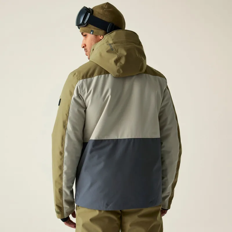 Dare2b Men's Baseplate III Ski Jacket in Olive Green-1