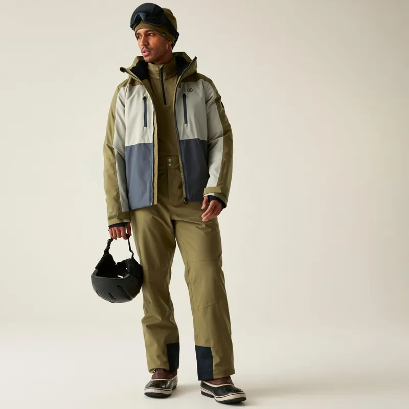 Dare2b Men's Baseplate III Ski Jacket in Olive Green-2