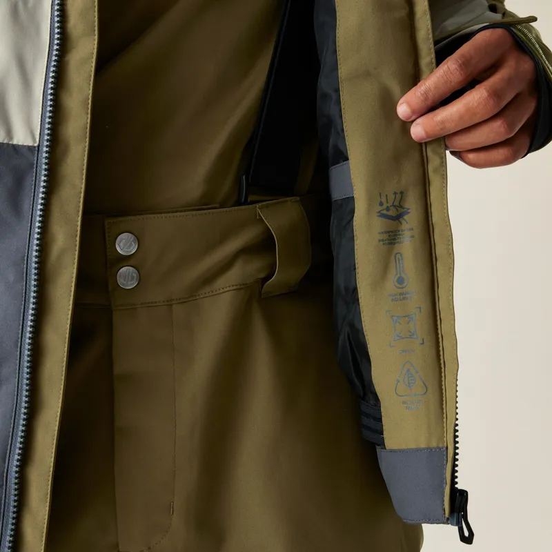 Dare2b Men's Baseplate III Ski Jacket in Olive Green-8