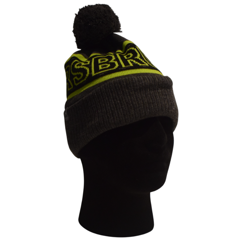 Andersbrug Bobble Hat in Grey with Green-2