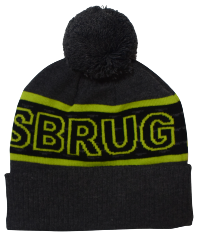 Andersbrug Bobble Hat in Grey with Green-1