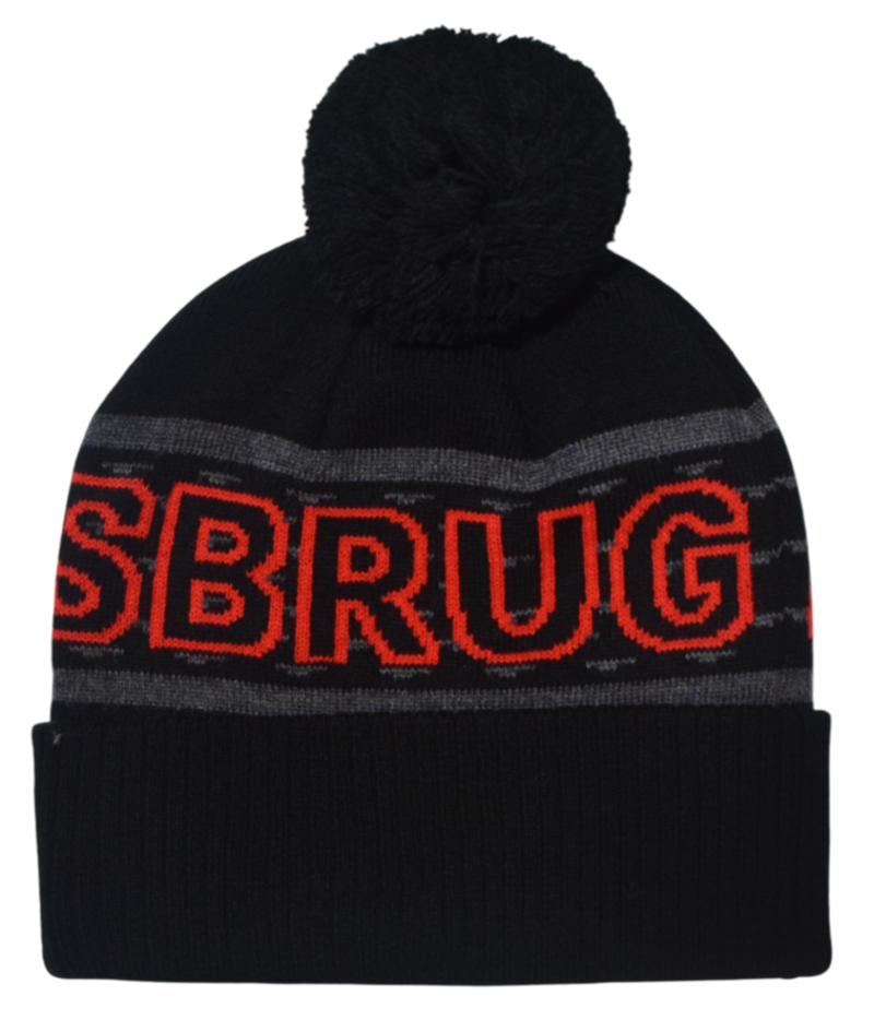 Andersbrug Bobble Hat in Black with Red-1