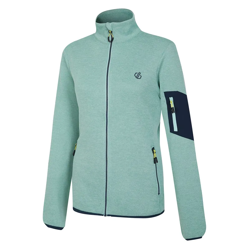 Dare2b Women's Torrek Mountain Zip Through Fleece in Mint Green-2
