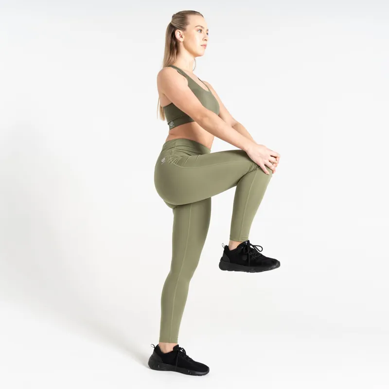 Dare2b Women's Influential Leggings in Olivine Green-3
