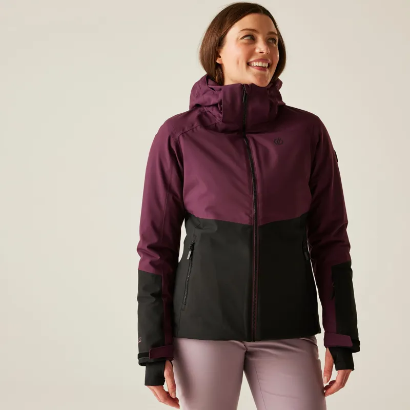 Dare2b Women's Flurry II Waterproof Ski Jacket in Fig/Black-3