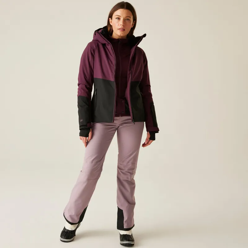 Dare2b Women's Flurry II Waterproof Ski Jacket in Fig/Black-10