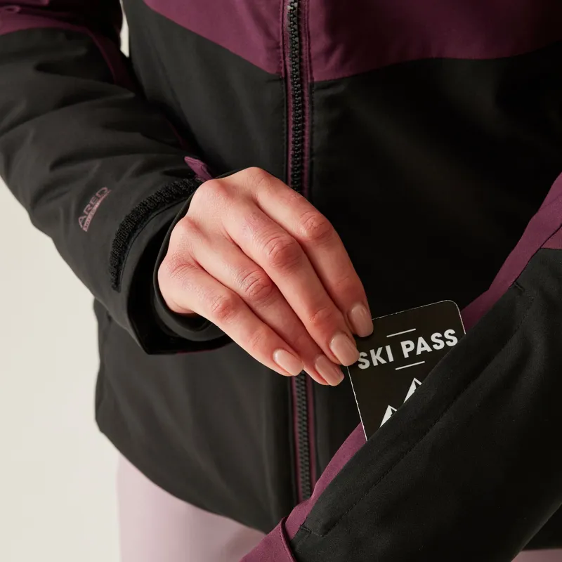 Dare2b Women's Flurry II Waterproof Ski Jacket in Fig/Black-6