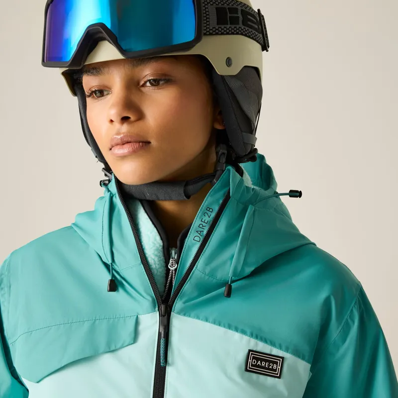 Dare2b Women's Powder Jacket in Teal/Mediterranea-8