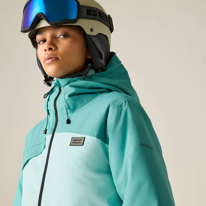 Dare2b Women's Powder Jacket in Teal/Mediterranea-6