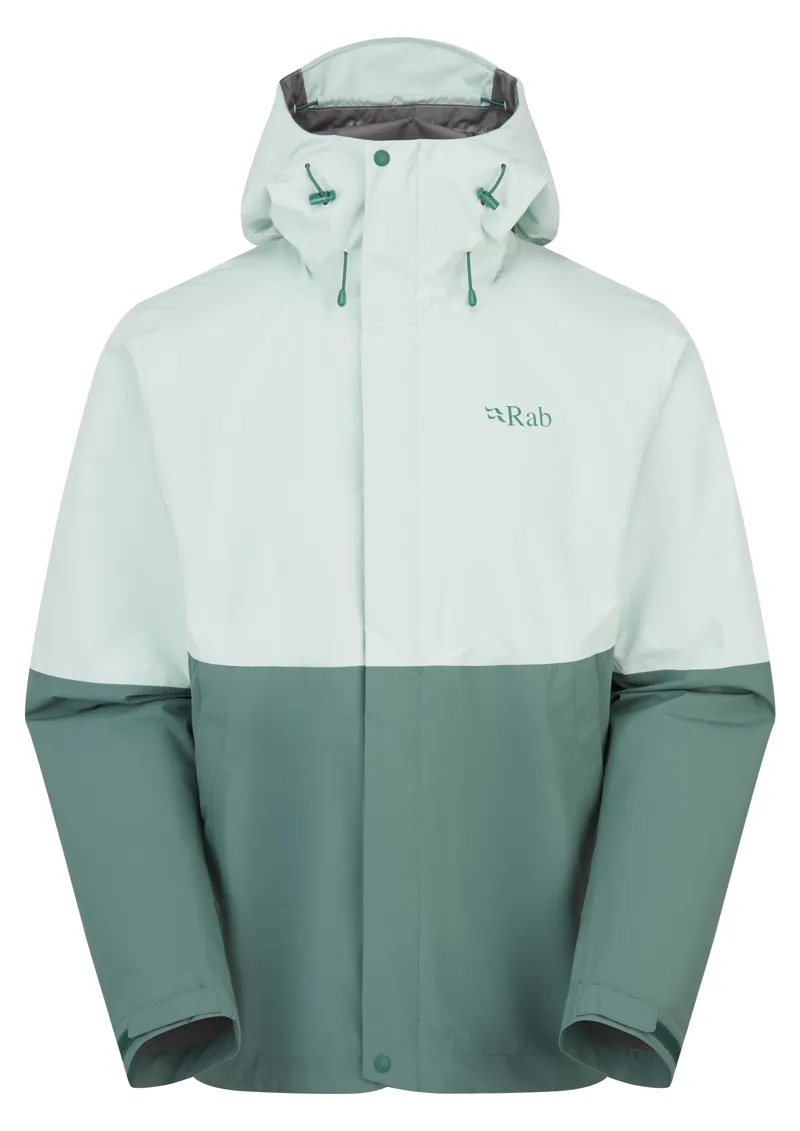 Rab Men's Downpour Jacket in Cool Mint/Sage