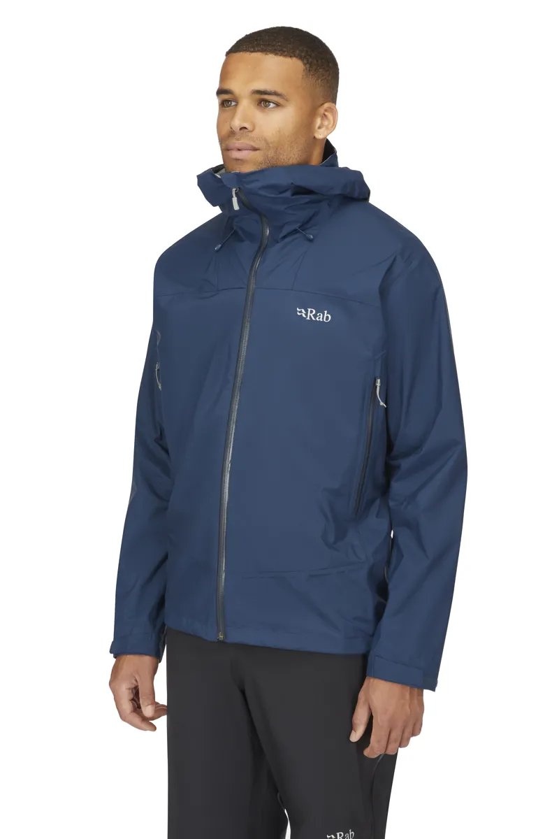 Rab Men's Downpour Plus 2.0 Waterproof Jacket in Tempest Blue-3