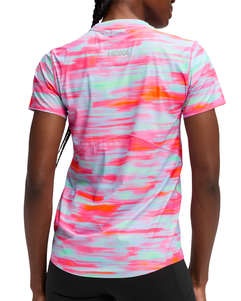 Hoka Women's Airolite 2.0 Tee in Pink Blurr-1