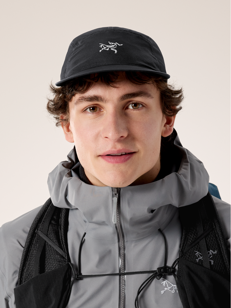 Arc'teryx Aerios 5 Panel Cap in Black/Arctic Silk-2