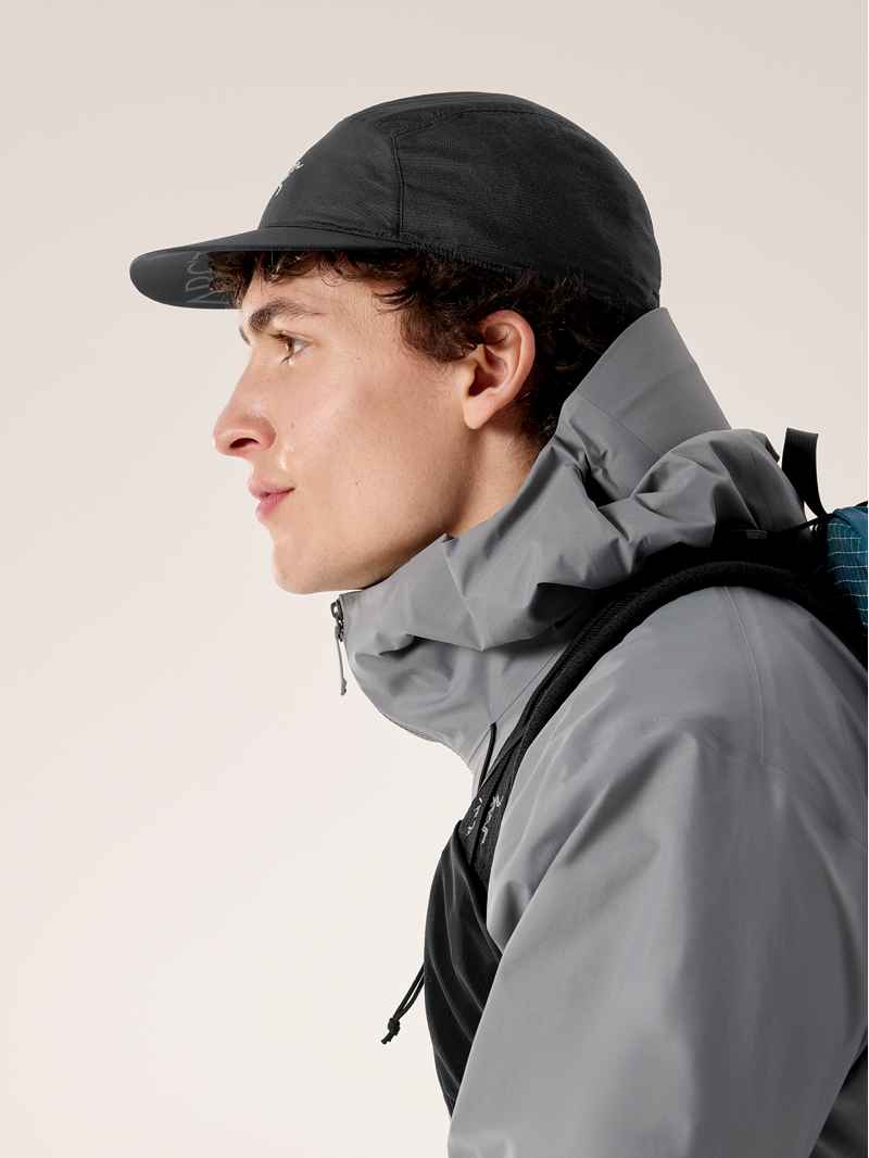 Arc'teryx Aerios 5 Panel Cap in Black/Arctic Silk-4