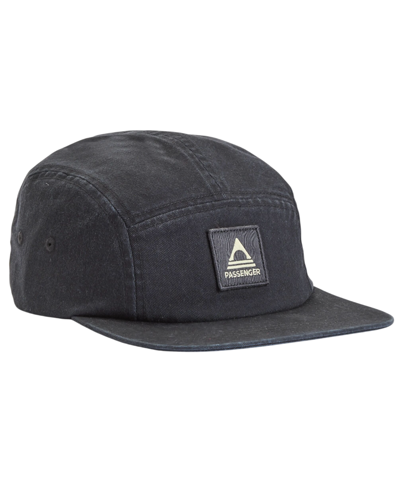 Passenger Fixie Organic 5 Panel Cap 2.0 in Faded Black