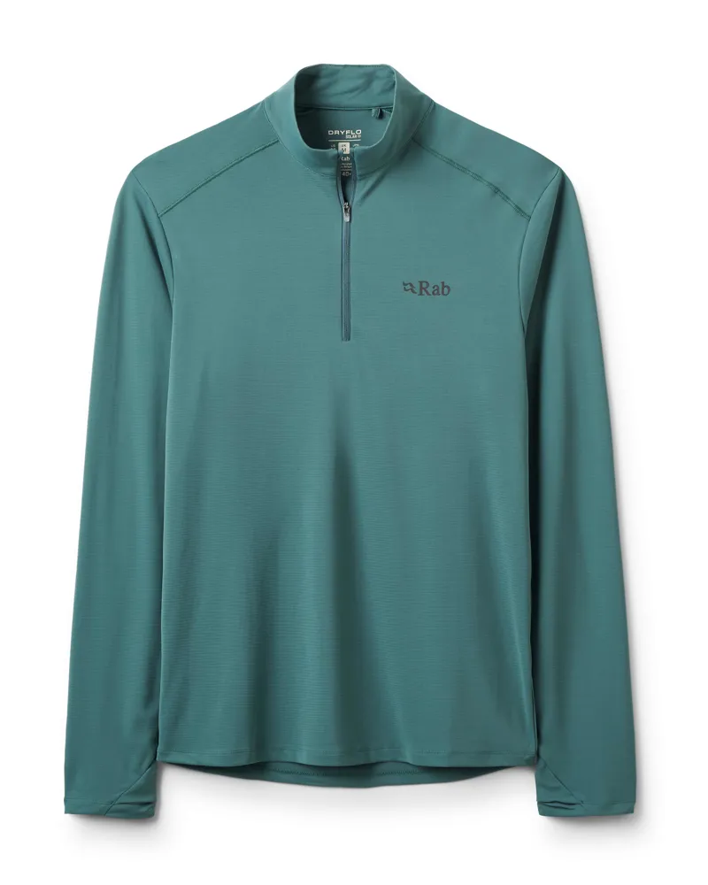 Rab Men's Force Long-Sleeved Zip Midlayer in Sage