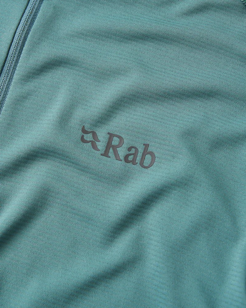 Rab Men's Force Long-Sleeved Zip Midlayer in Sage-2