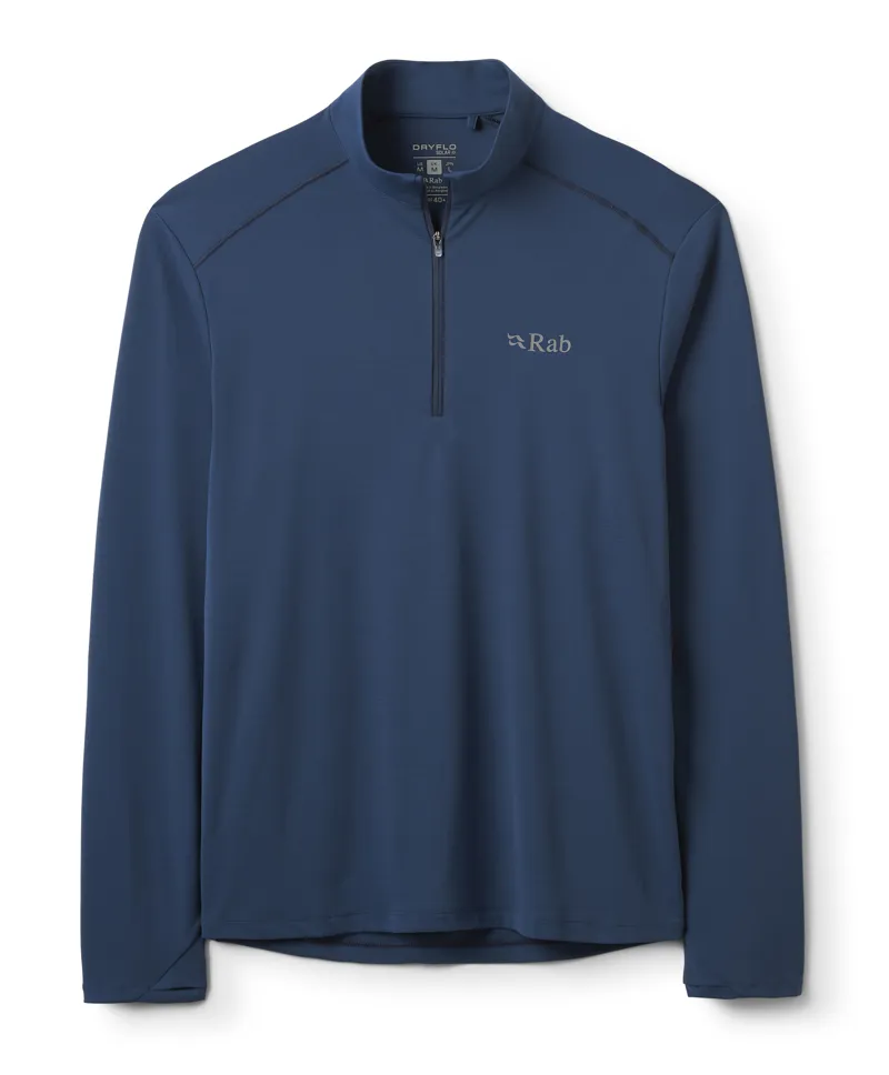 Rab Force Long-Sleeved Zip Midlayer in Tempest Blue