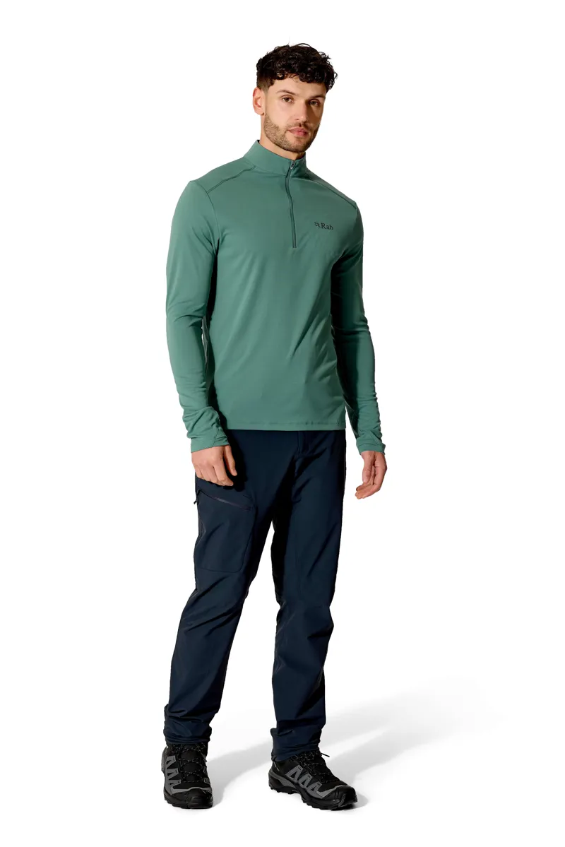 Rab Men's Force Long-Sleeved Zip Midlayer in Sage-4