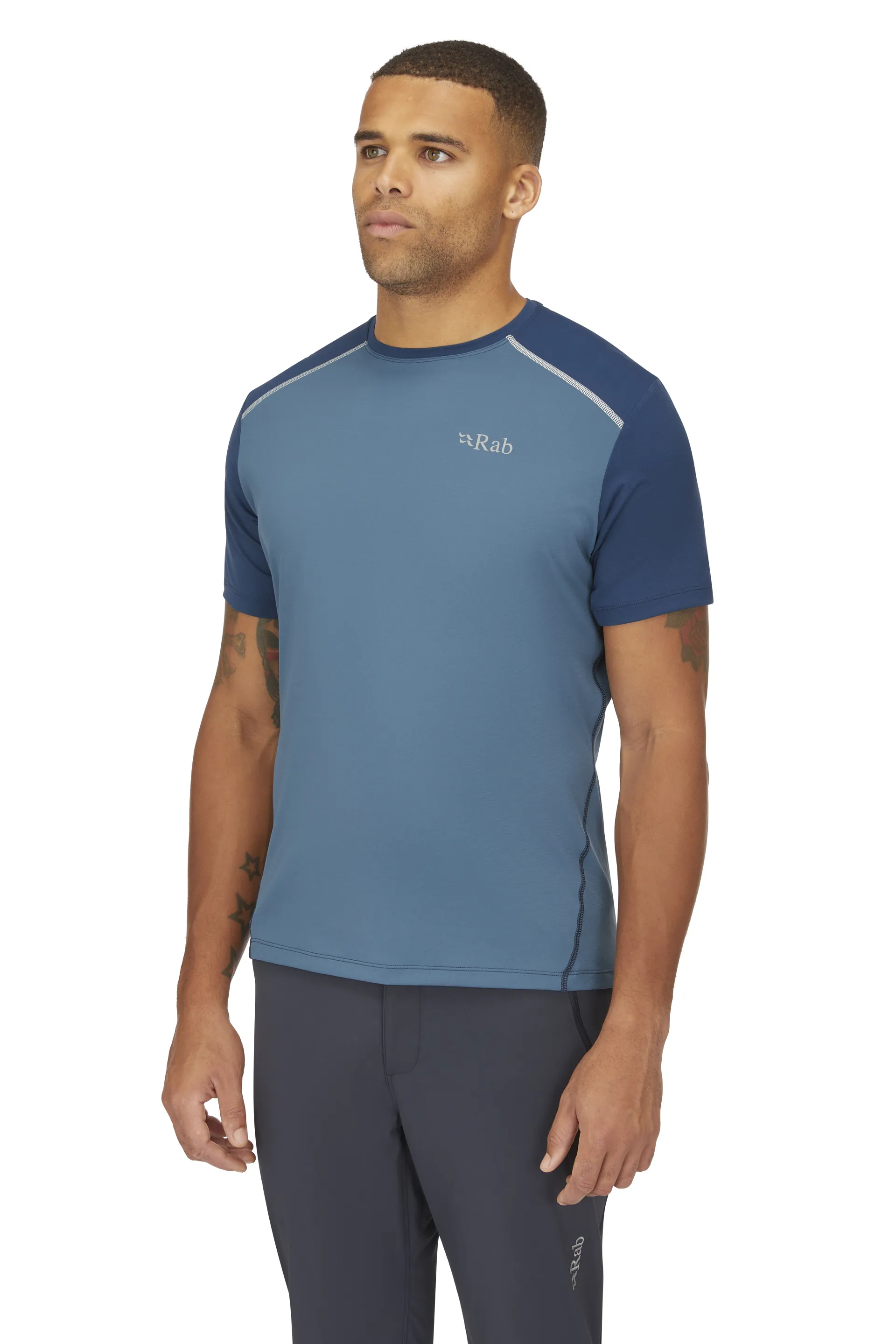 Rab Men's Force Short Sleeve T-Shirt in Orion Blue/Tempest Blue