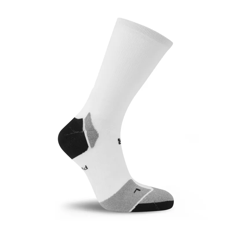 Hilly Marathon Fresh Crew Min Socks in White/Grey-3