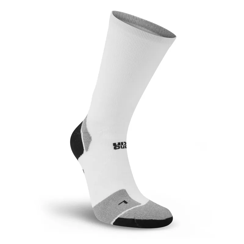 Hilly Marathon Fresh Crew Min Socks in White/Grey