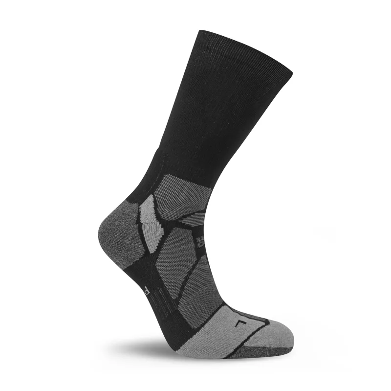 Hilly Marathon Fresh Crew Min Socks in Black/Grey-1