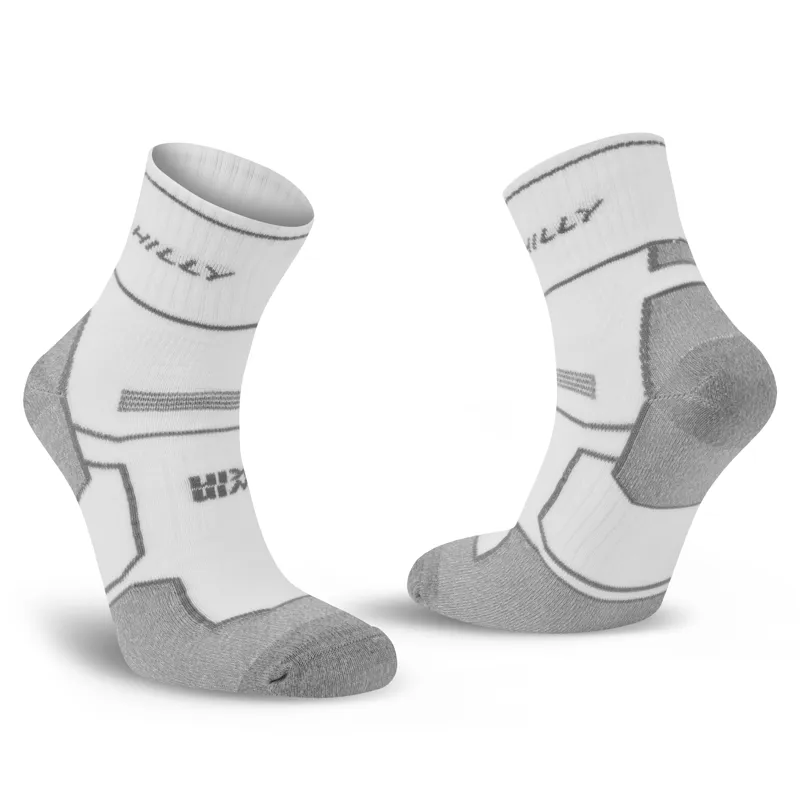 Hilly Twin Skin Anklet Med Socks in White/Grey Marl-2