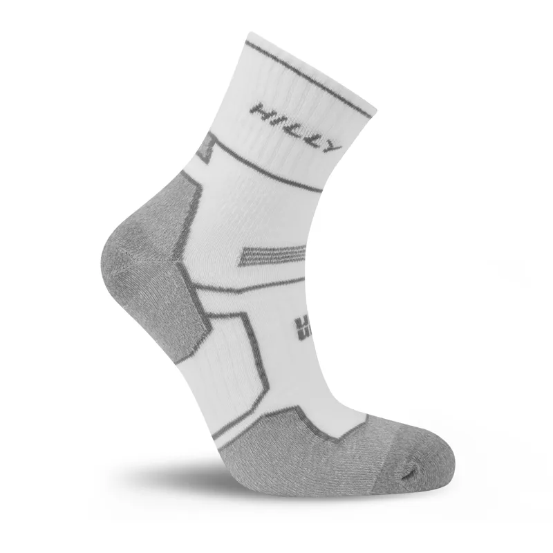 Hilly Twin Skin Anklet Med Socks in White/Grey Marl-4