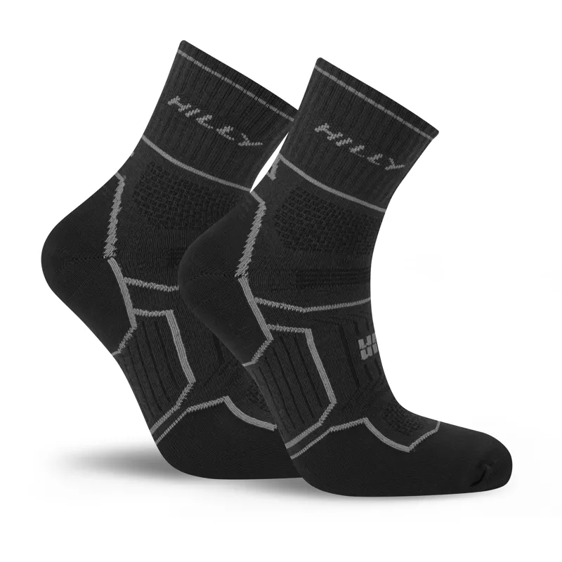 Hilly Twin Skin Anklet Med Socks in Black/Anthracite-5