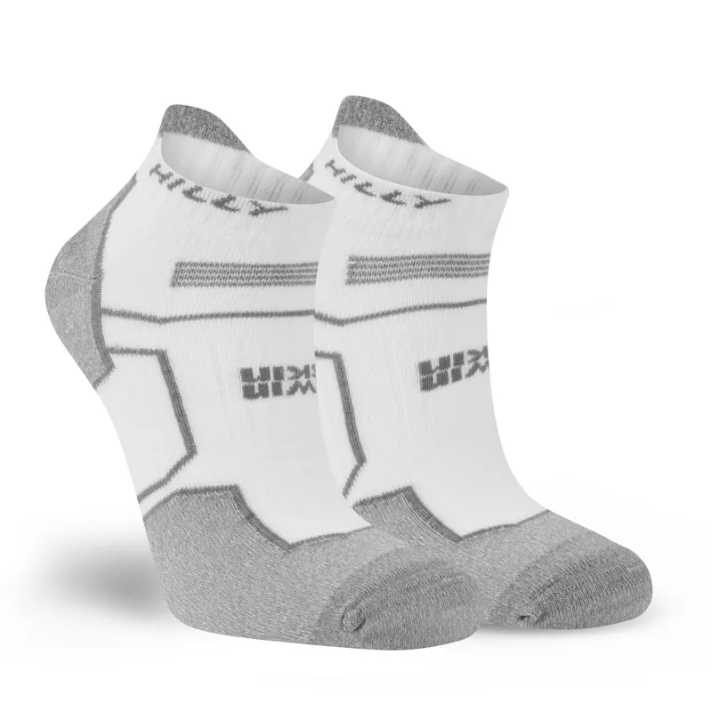 Hilly Twin Skin Med Socklets in White/Grey Marl-4