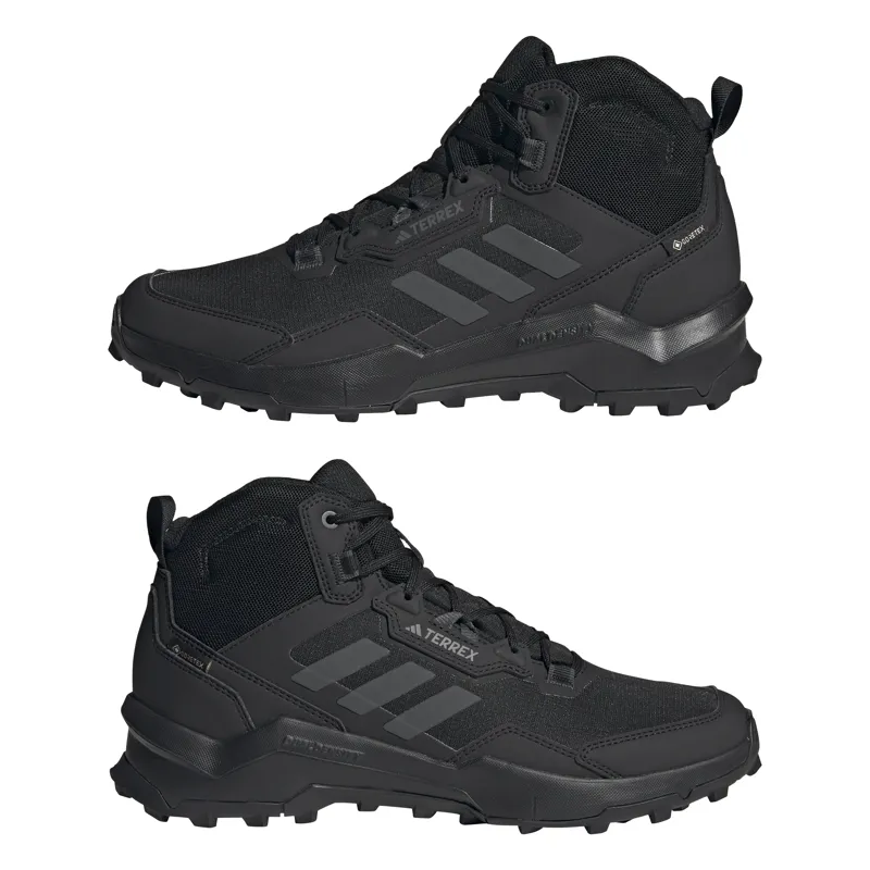 Adidas Men's Terrex AX4 Mid Gore-Tex Hiking Shoes in Core Black/Carbon/Grey Four-10