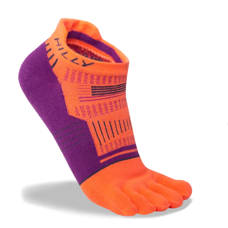 Hilly Toes Socklet Min in Hot Coral/Grape Juice/Charcoal
