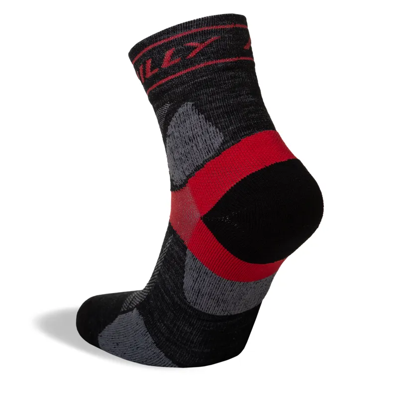 Hilly Trail Anklet Med in Black/Red-1