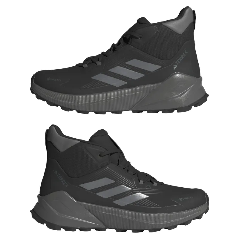 Adidas Men's Terrex Trailmaker 2.0 Mid Gore-Tex Hiking Shoes in Core Black/Carbon/Grey Four-7