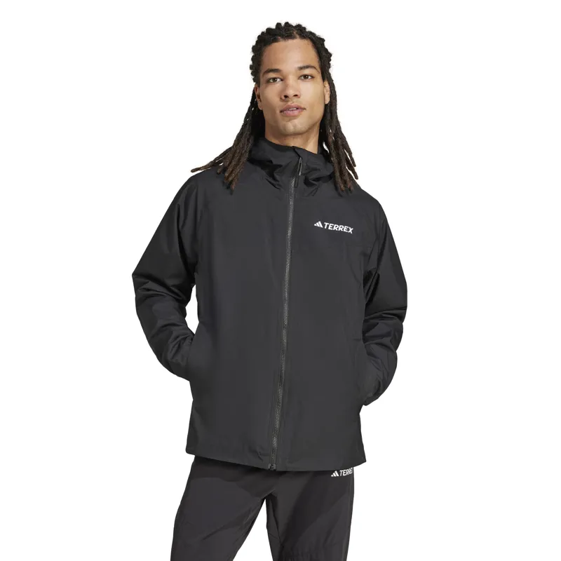 Adidas Men's Terrex Multi 2L Rain Jacket in Black-2