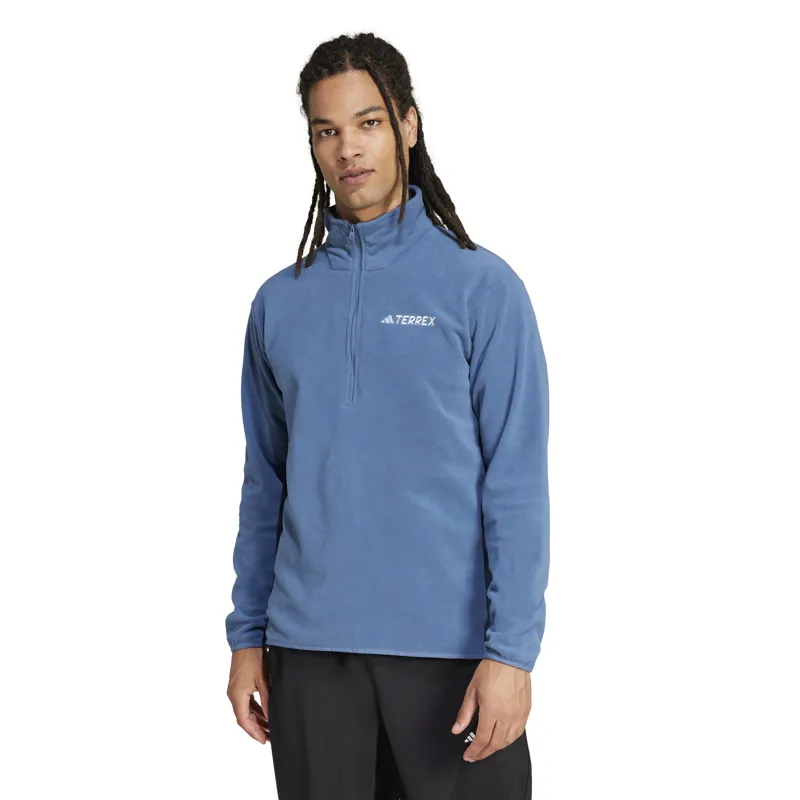 Adidas Men's Terrex Multi Essentials Half-Zip Fleece in Wonder Steel-1