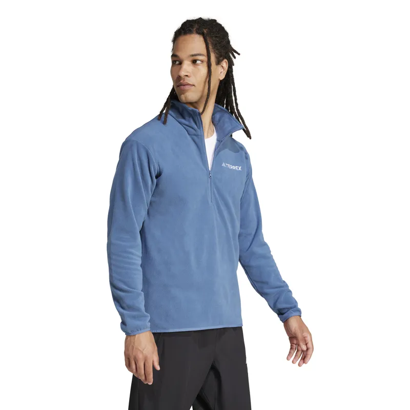 Adidas Men's Terrex Multi Essentials Half-Zip Fleece in Wonder Steel-3