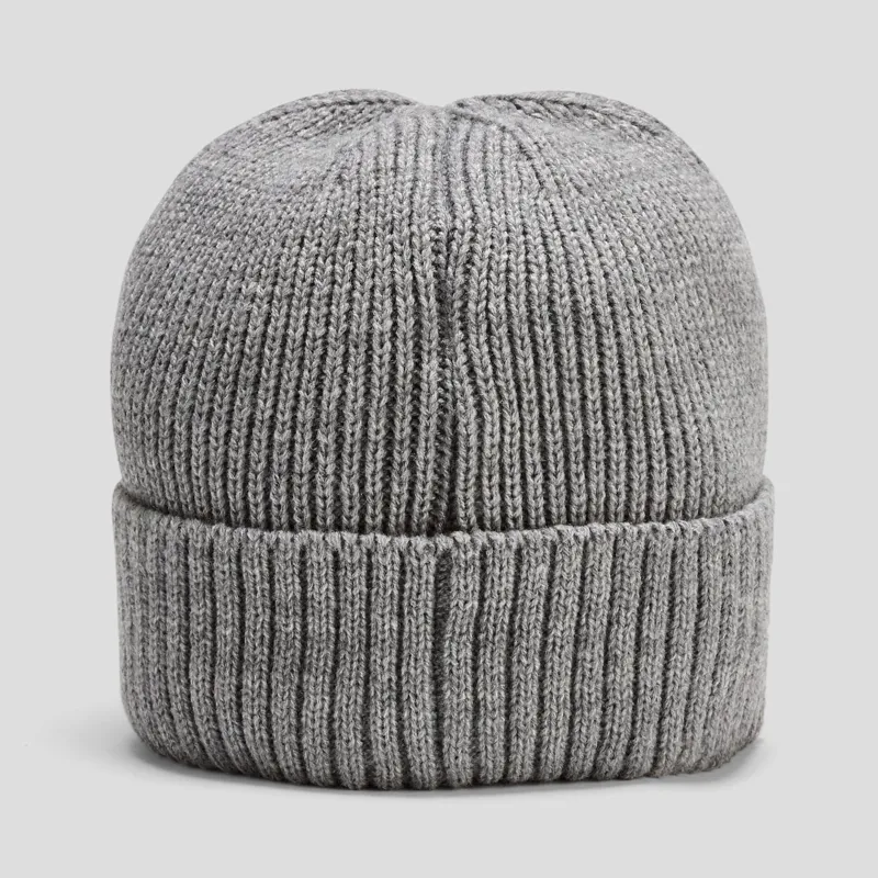 Kathmandu Badge Beanie in Light Grey Marle-1