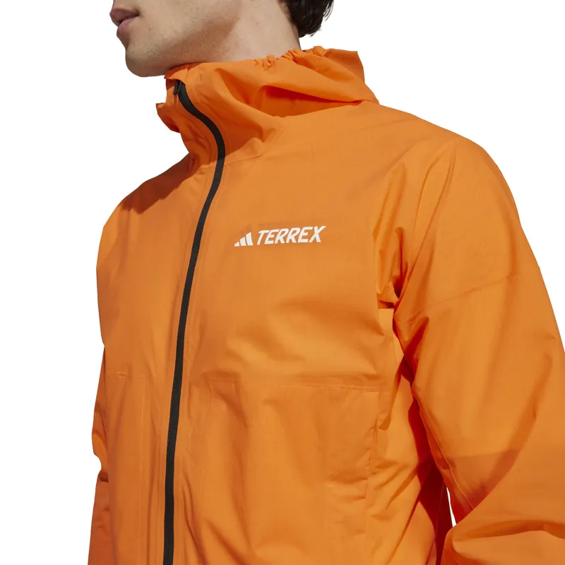 Adidas Men's XPR Light Rain Jacket in Impact Orange-4